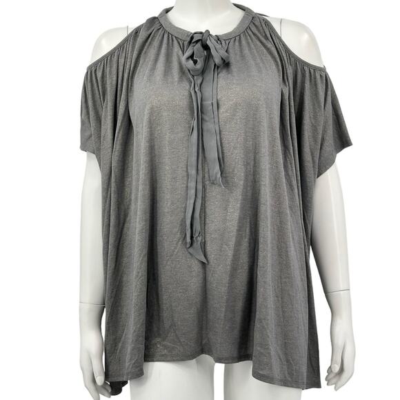 Deletta Anthropologie Top Womens XS Small Tulay Open Shoulder Oversized Flowy - Picture 1 of 8